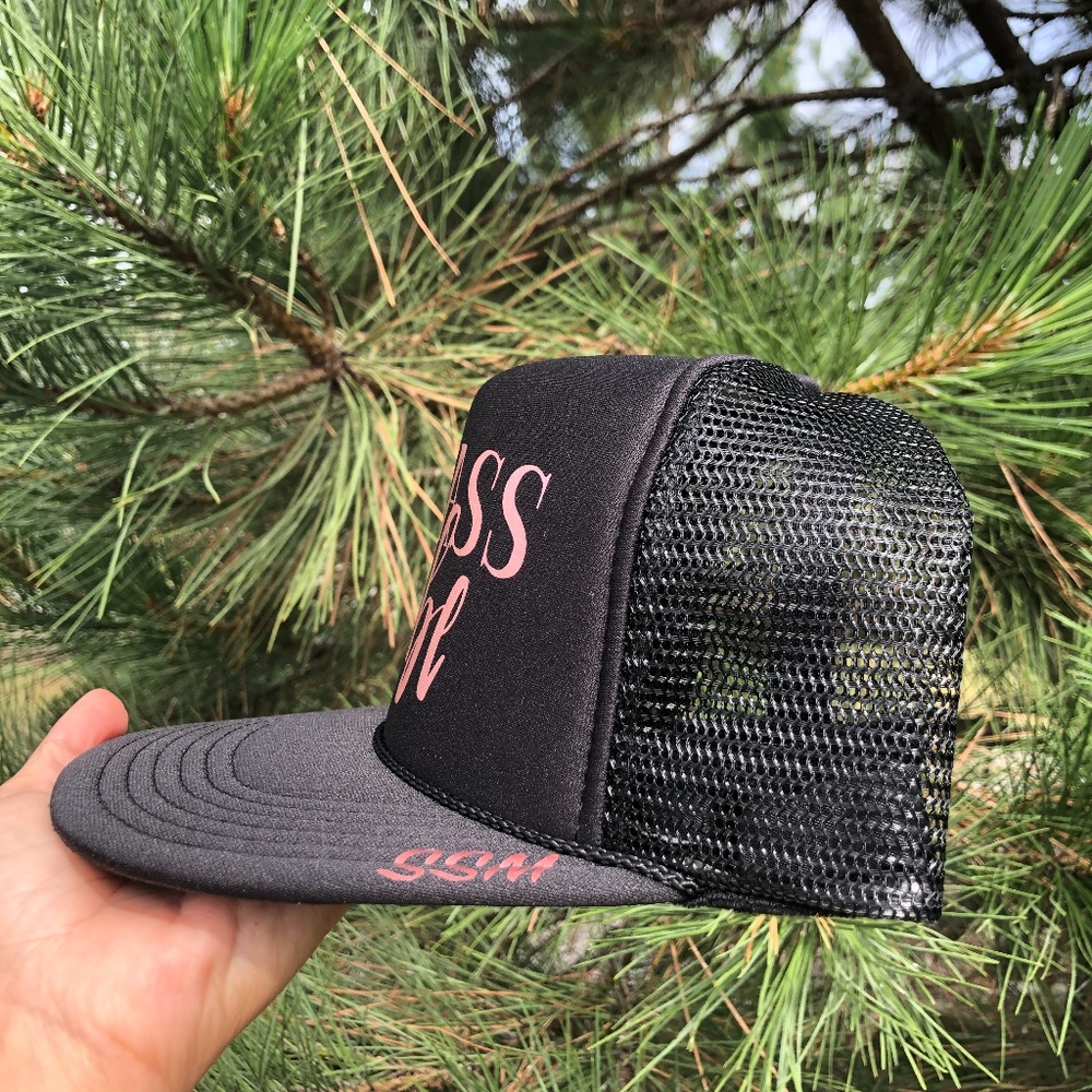 Badass Babe Traditional Trucker Hat Rose Gold - Picture 2 of 4